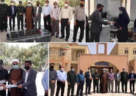 غبارروبی و عطرافشانی گلزار شهدای گمنام شهر بستک/دیدار با مدیران و معلمان مدارس و تبریک روز معلم