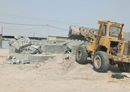 رفع تصرف ۲هزار مترمربع از اراضی ملى هرنگ