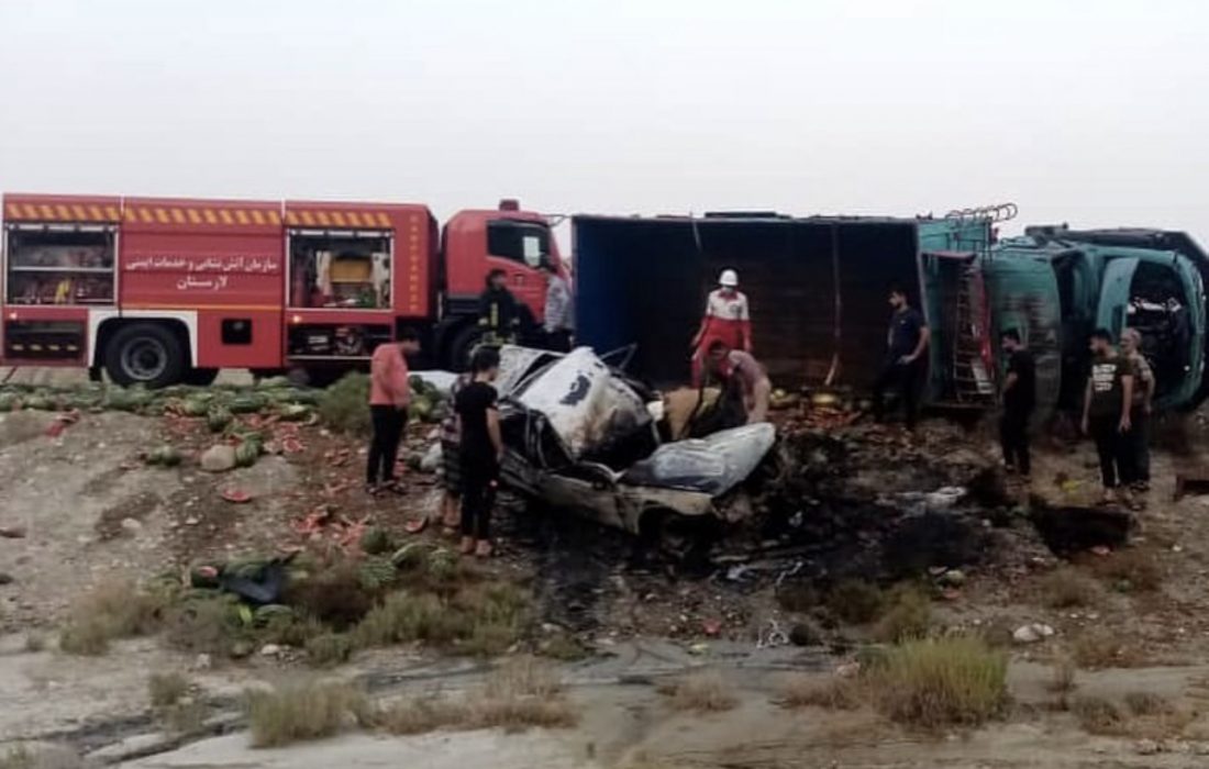 تصادف در محور کهورستان _ لار در نزدیکی دوراهی بستک جوان رویدری را به کام مرگ کشاند