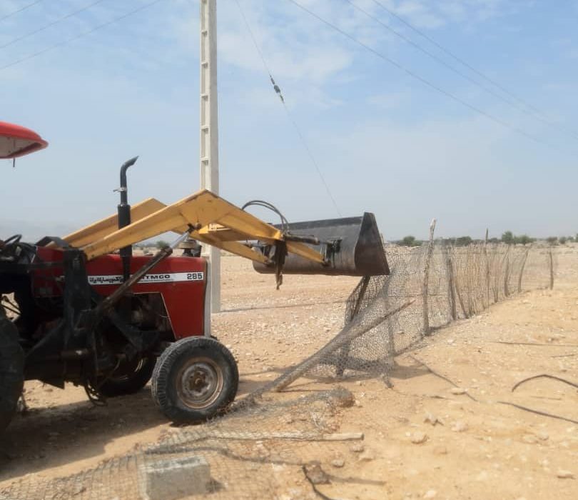 رفع تصرف ۹۴۱ مترمربع از اراضی ملی منطقه هرنگ