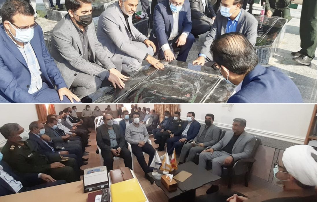 غبارروبی گلزار شهدای گمنام شهر بستک/دیدار با امامجمعه شهرستان