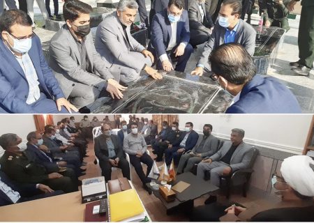 غبارروبی گلزار شهدای گمنام شهر بستک/دیدار با امام‌جمعه شهرستان