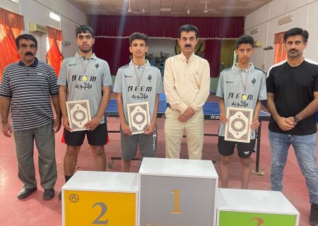 تنیس بازان باشگاه ریم گچویه در مسابقات تنیس روی میز مدارس شهرستان خوش درخشیدند