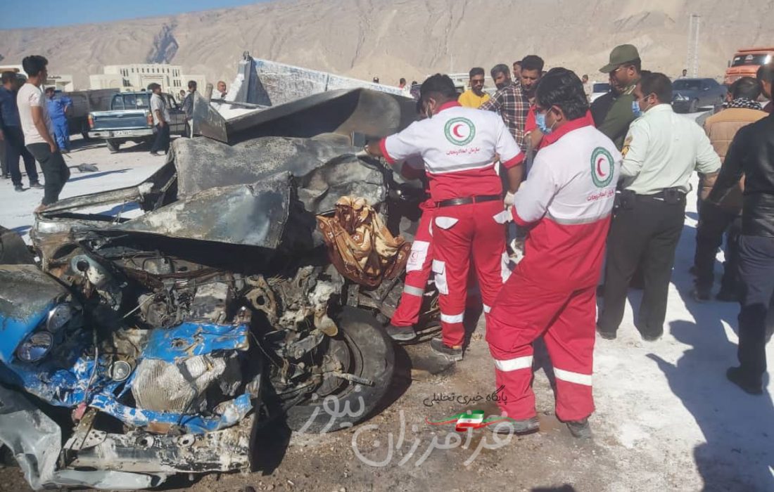 تصادف هولناک در ورودی بستک، جان راننده جوان انوه ای را گرفت