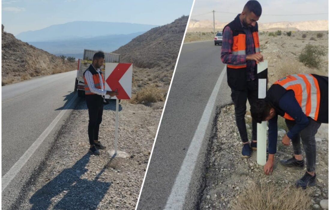 به دستور فرماندار ، تابلو علائم راهنمایی و رانندگی در محور کوهیج-لاورمیستان نصب شد