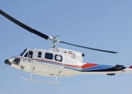 انتقال هوایی مصدوم حادثه کوهستانی روستای رودبار به بیمارستان فارابی بستک